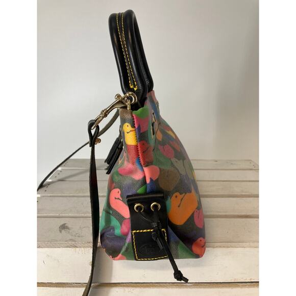 DOONEY & BOURKE MEDUM COATED CANVAS MULIT DUCK CROSSBODY BAG - Picture 5 of 16